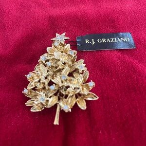 R.J. Graziano Gold Starburst Brooch